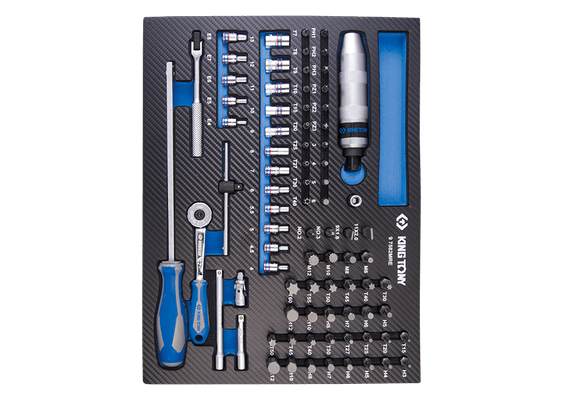 Outils - Outils divers - Module mousse + PP 82 pièces douilles 1/4" et accessoires