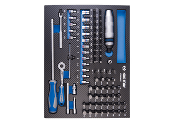 Outils - Outils divers - Module mousse + PP 82 pièces douilles 1/4" et accessoires