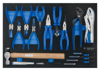 Outils - Outils divers - Module mousse + PP pinces et outils de frappe 17 pièces