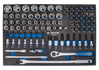 Outils - Outils divers - Module mousse + PP 84 pièces douilles 1/2" et accessoires