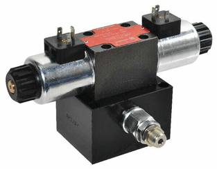 Pièces agricoles - Hydraulique - Base avec soupape 12 V c.c.
