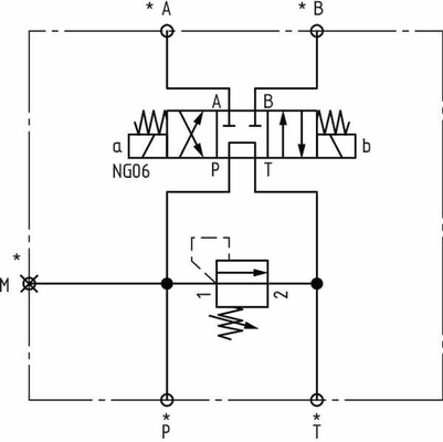 Pièces agricoles - Hydraulique - Base avec soupape 12 V c.c.