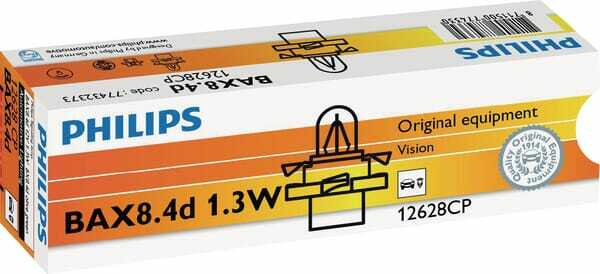 Pièces agricoles - Eclairage - Ampoule conventionnelle 12V 1.3W BX8.4d Philips