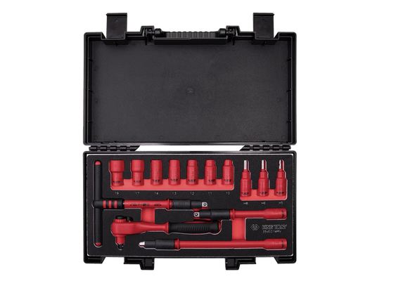 Outils - Outils divers - Coffret de douilles et accessoires isolés 3/8" - 14 pièces