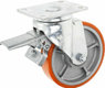 Roue pivotante, roue en polyuréthane : Ø175x40mm, Fixation de plaque: 140x110mm Load: 600kg, Ro-Carr