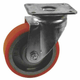 Roue pivotante, roue en polyuréthane : Ø140x40mm, Fixation de plaque: 150x110mm Load: 400kg, Ro-Carr