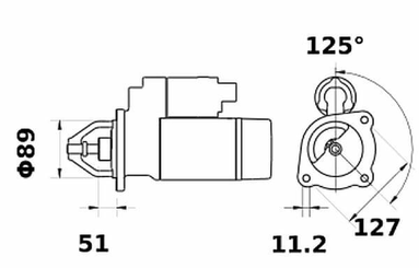 Pièces agricoles - Eclairage - Demarreur réducteur 12V 4,2kW 9 dents avec réducteur CW, Mahle