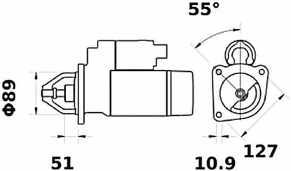 Pièces agricoles - Eclairage - Démarreur 12V 4,2kW 10 dents CW, Mahle