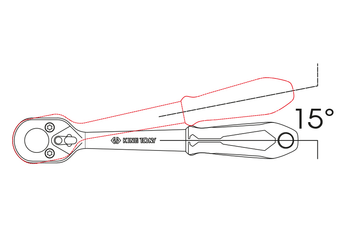 Outils - Outils divers - Cliquet réversible 1/4" 24 dents tête orientable 15°