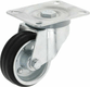 Roue pivotante, roue en polyuréthane : Ø80x30mm, Fixation de plaque: 100x80mm Load: 75kg, Ro-Carr