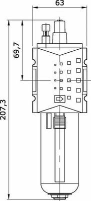 Pièces agricoles - Pièce pneumatique - Lubrificateur d'air comp. 3/8"