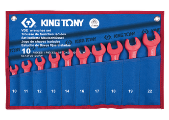Outils - Outils divers - Trousse de 10 clés fourches isolées (10.11.12.13.14.16.17.18.19.22)