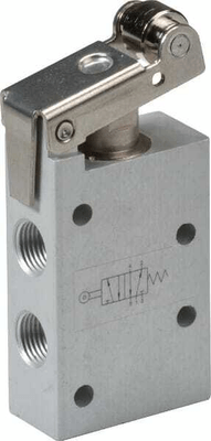 Pièces agricoles - Pièce pneumatique - Vanne 5/2 levier à galet, 1/8"