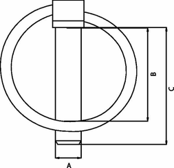 Pièces agricoles - Tracteur pièce adaptable - Goupille clips 8x45mm Kramp