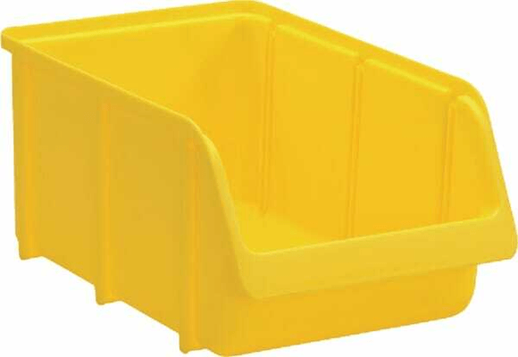 Pièces agricoles - Outils atelier - Boîte de rangement 205x335x155mm, capacité 7l, polypropylène jaune, Linbin no.4 de Hünersdorff