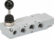 Vanne 5/3, levier bouton 1/4"