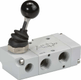 Vanne 3/2, levier bouton 1/4"
