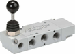 Vanne 5/3, levier bouton 1/8"