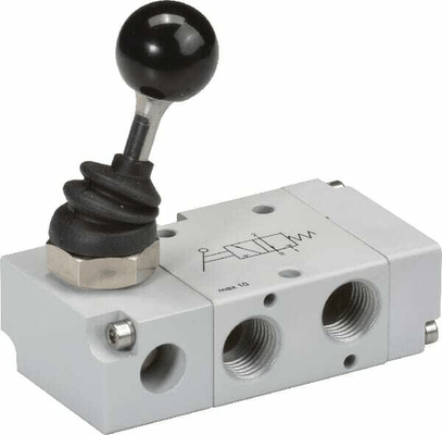 Pièces agricoles - Pièce pneumatique - Vanne 3/2, levier bouton 1/4"