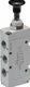 Vanne 5/2, levier bouton 1/8"