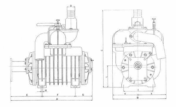 Pièces agricoles - Fertilisation & Lisier - Pompe à vide à entraînement hydraulique Battioni Pagani