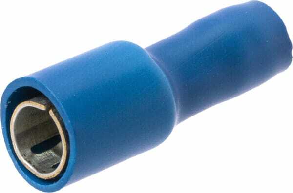 Pièces agricoles - Eclairage - Connecteur Bullet femelle bleu Ø4mm - 1,5-2,5mm² (6)