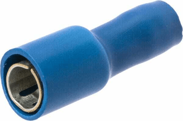 Pièces agricoles - Eclairage - Connecteur Bullet femelle bleu Ø4mm - 1,5-2,5mm² (6)
