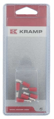 Pièces agricoles - Eclairage - Connecteur Bullet mâle rouge Ø4mm - 0,5-1,0mm² (6)
