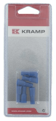 Pièces agricoles - Eclairage - Connecteur Bullet femelle bleu Ø4mm - 1,5-2,5mm² (6)