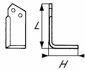 Pièces agricoles - Travail du sol - Lame de fraise droite