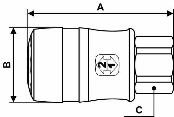 Pièces agricoles - Pièce pneumatique - Raccord rap. sécu fem BSP1/4"