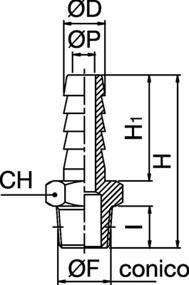 Pièces agricoles - Pièce pneumatique - Embout de tuyau 18 mm x 3/4"