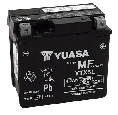 Pièces Quad & Motos - Electrique - Batterie YUASA W/C sans entretien activée usine - YTX5L FA