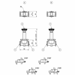 Pièces agricoles - Pièce pneumatique - Vanne magnétique 2/2