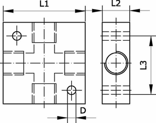 Pièces agricoles - Pièce pneumatique - Bloc distributeur, 4voies G1/8