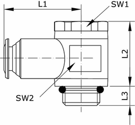 Pièces agricoles - Pièce pneumatique - Raccord enfichable L 6xM5