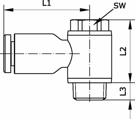 Pièces agricoles - Pièce pneumatique - Raccord enfichable en L 6x3/8"