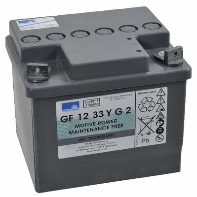 Pièces agricoles - Eclairage - Batterie 12V 38(C20)/33.0Ah(C5) Gel solaire