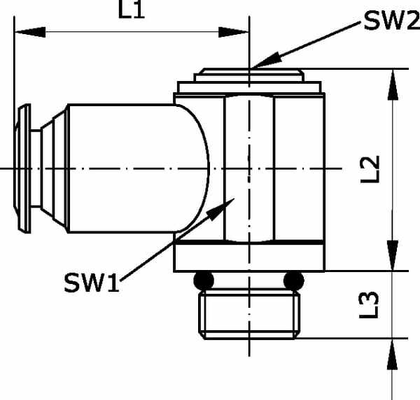 Pièces agricoles - Pièce pneumatique - Raccord enfichable L 8x1/4"
