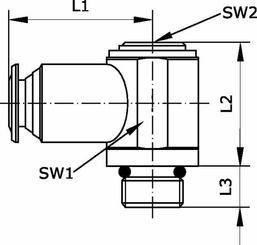 Pièces agricoles - Pièce pneumatique - Raccord enfichable L 8x1/4"