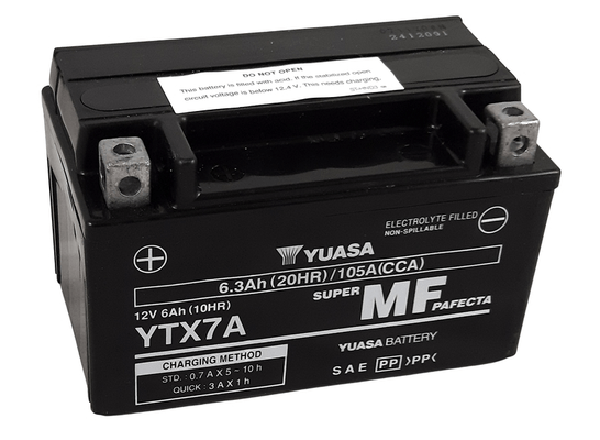 Pièces Quad & Motos - Electrique - Batterie YUASA W/C sans entretien activée usine - YTX7A FA