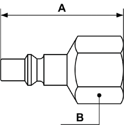 Pièces agricoles - Pièce pneumatique - Racc. rap. filet fem. BSP 3/8"