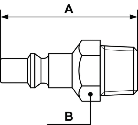 Pièces agricoles - Pièce pneumatique - Racc. rap. filet mâle BSP 1/4"