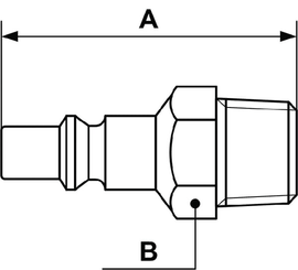 Pièces agricoles - Pièce pneumatique - Racc. rap. filet mâle BSP 1/4"