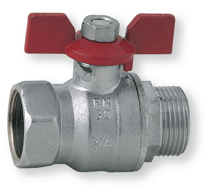 Plomberie - Joints et accessoires de plomberie - Vanne d’arrêt à sphère à manette papillon avec filetage mâle-femelle 1" (par 1)