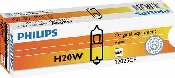 Pièces agricoles - Eclairage - Ampoule conventionnelle H20W 12V 20W BA9s Philips