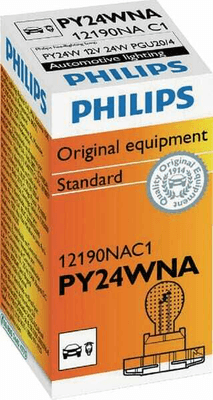 Pièces agricoles - Eclairage - Ampoule conventionnelle PY24W 12V 24W PG20/4 Philips