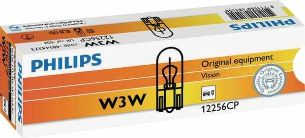 Pièces agricoles - Eclairage - Ampoule halogène W3W 12V 3W W2.1x9.5d Philips