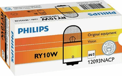 Pièces agricoles - Eclairage - Ampoule conventionnelle RY10W 12V 10W BAU15s Philips