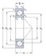 Roulement à billes à contact oblique 30x72x19mm SKF